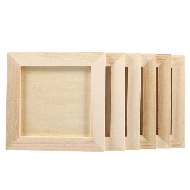 6pcs Unfinished Wood Serving Tray Professional Wood Trays for Block Puzzle