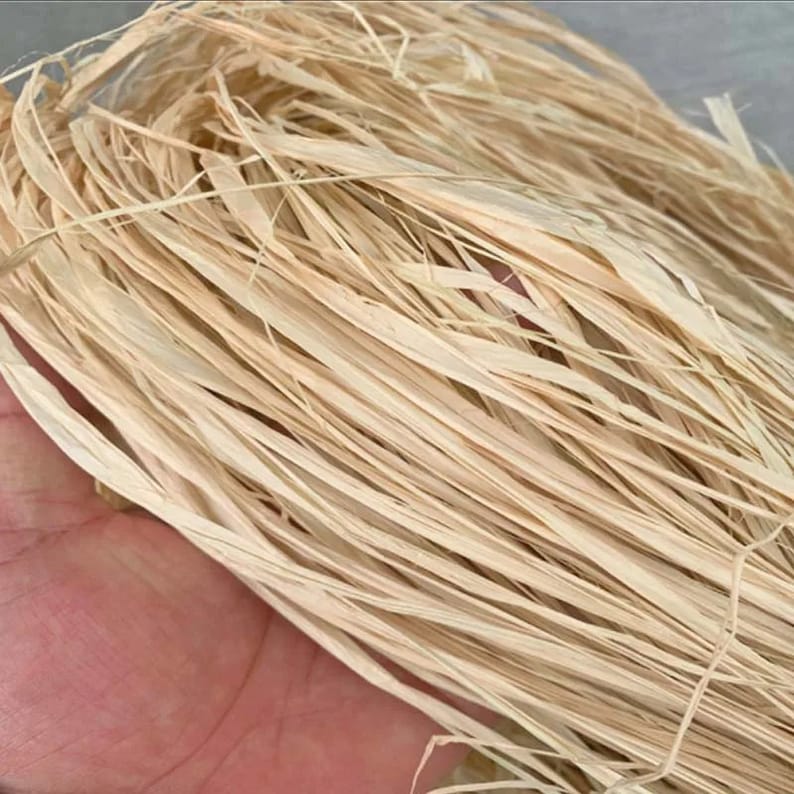 Natural Raffia Grass, 500/1000g, Weaving Straw, Wishing Rope, High Strength, Smooth Appearance, for DIY Craft Projects, Gift Tags, Wedding image 2