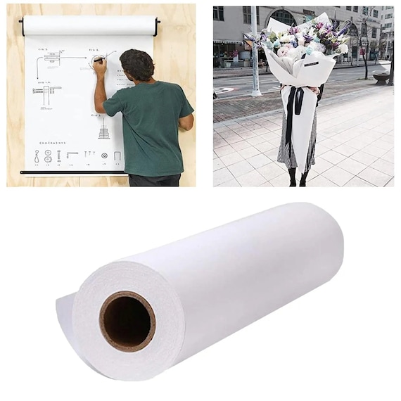 White Easel Paper Roll, 10/20/30 Meter, Fade Resistant Pure White, Very  Smooth, for DIY Arts, Kids Project, Acrylic, Oil Painting, Coloring 