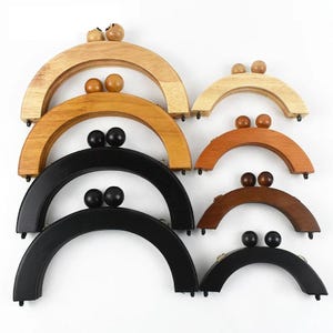 Taschengriff aus Holz, poliert, für handgefertigte Handtasche, Brieftasche, Nähhalterung, kundenspezifisches Design, Geschenk
