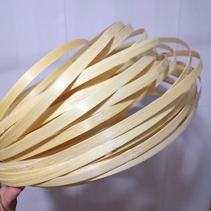 Flat Bamboo Strips, 20 Meters, Unfinished Rattan Slices, for DIY Craft, Weaving Basket, Chair, Home, Wedding Garden Decoration, Photo Props