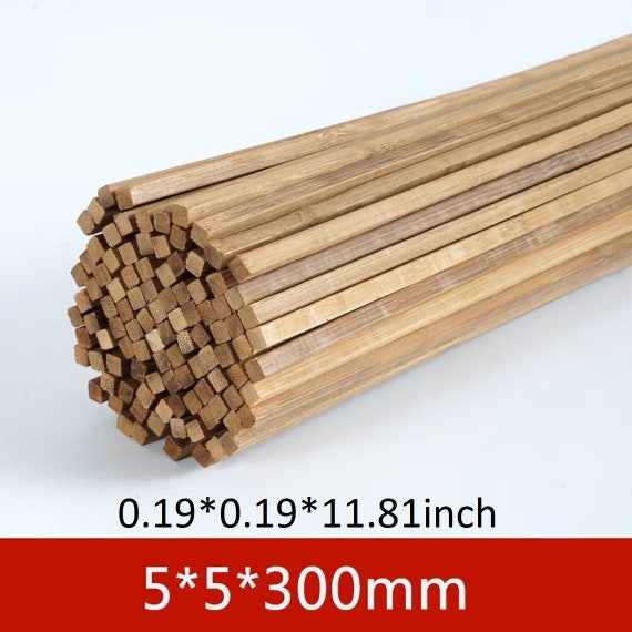 Natural Bamboo Thin Wood Strips, 10pcs Bamboo Plank Craft Material