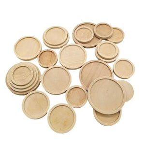 Blank Holz Basis Halskette Anhänger, 100 Stück, unvollendete Runde, Laser-Schnitt, für DIY Handwerk, Schmuckherstellung, Malerei, kundenspezifische Ohrringe