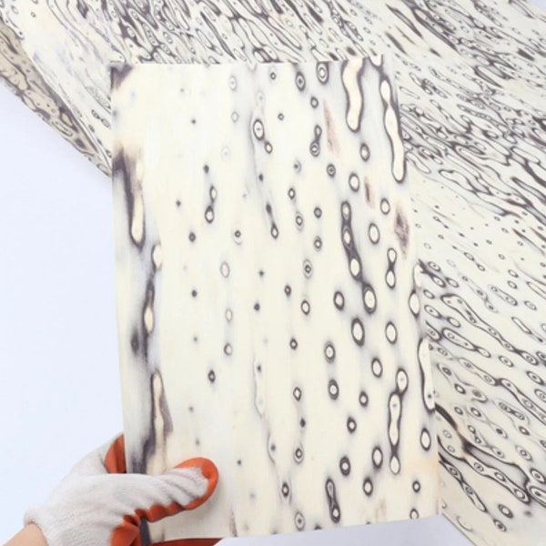 Placage de bois technique blanc avec tissu non tissé, texture 3D, fines tranches de bois, pour travaux manuels, incrustations de murs et de meubles, 58 x 250 cm/22,83 x 98,42 po.