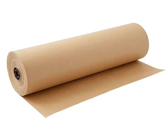 Brown Kraft Paper Roll, 10m/11.81inch, Recycled Paper, Neat and Classy Look, Gift Wrapping, Shopping, Wedding Bag, Crafting, Letterpress