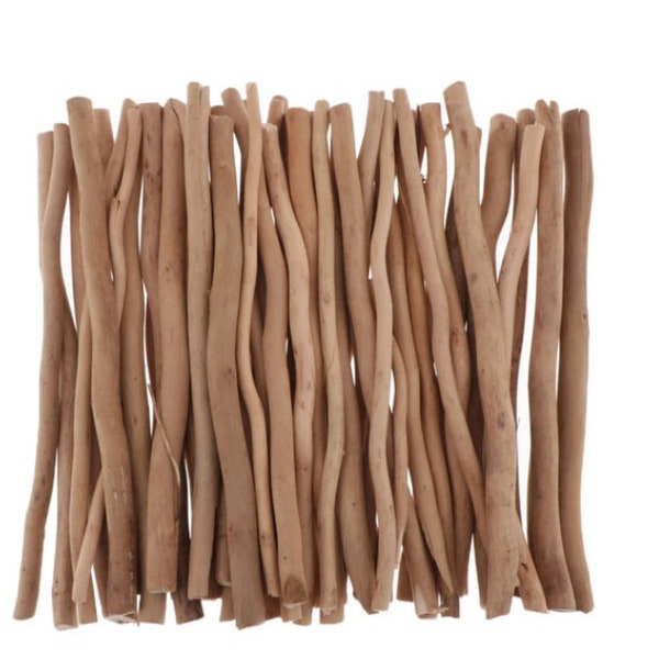 Natural Wooden Log Sticks, 50pcs, Tree Craft Twigs, Branch Tree, for Decor Project, Kids Toy, DIY Arts, 30cm/11.81inch Long