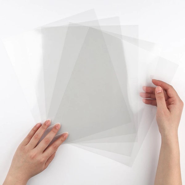 Transparent Plastic Sheets, 5 pcs, Acetate Heat Resistant, Flexible, for Scrapbooking, Creating Shaking Card, Heat Embossing,28x21cm/11x8.5"