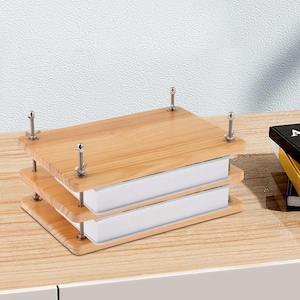 Máquina prensadora de encuadernación de madera, herramienta de tablero de prensado plano resistente y resistente, para hacer libros, suministros de encuadernación, oficina, útiles escolares