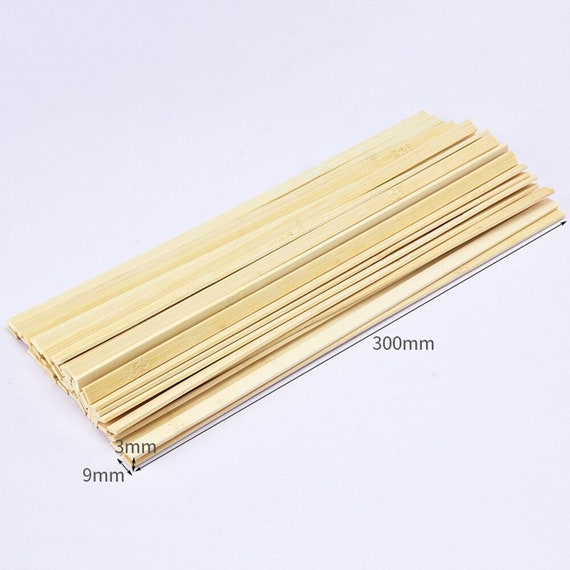 10PCS Bamboo Rods Wood Sticks Wooden Model Craft Building DIY Dollhouse  Material