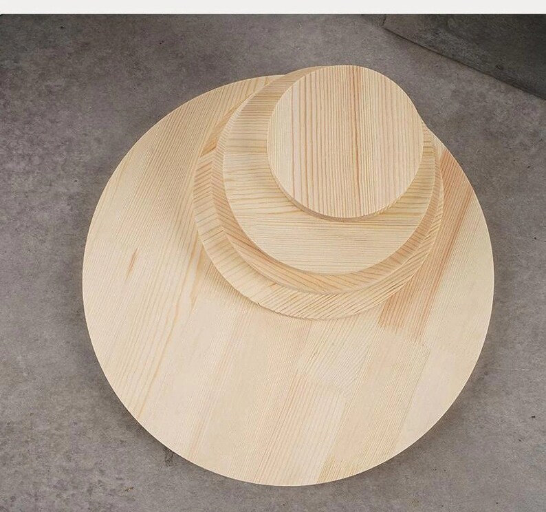 Round Wood Circles 10pcs 1cm Thick DIY Solid Wooden Rounds for Etsy