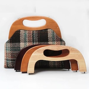 Natürliche Holz Geldbörse Griffe, Kiss Verschluss, glatte Kanten, für DIY Handtasche machen, gewebte Tasche, Brieftasche Rahmen, Nähhalterung Zubehör