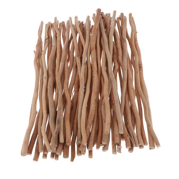 Natural Tree Branch Twigs, 50pcs, Embellishments Wood Stick, for DIY Art Craft, Kids Toy, Photo Background, Home, Wedding Party Decoration