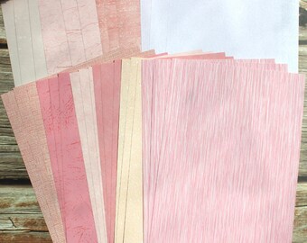 Rosa Texture Blankopapier, 10 blätter, Mischfarben, Glatte Textur, Falten Papier, Kinder Basteln, Buchbinden, 1 54*210mm/6.06x8.26"