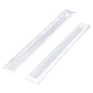 Righello per carta strappata, acrilico trasparente, irregolare, bordi ruvidi, per fai da te, rilegatura di libri, creazione di biglietti, strumento manuale, 28,8x4,7x0,8 cm/11,33x1,85x0,314"