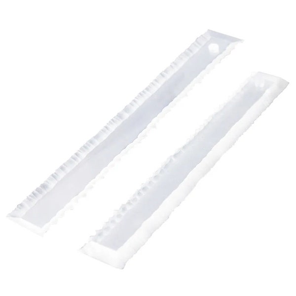 Tear Paper Ruler, Clear Acrylic, Irregular, Rough Edges, for DIY, Bookbinding, Card Making, Handbook Tool, 28.8x4.7x0.8cm/11.33x1.85x0.314”