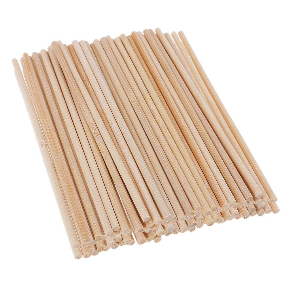 Unfinished Dowel Rod Balsa Wood, 100pcs/pack, Natural Round Stick Wood, for  DIY Craft, Woodworking Projects, Model Kids Toy, 150mm/5.91inch 