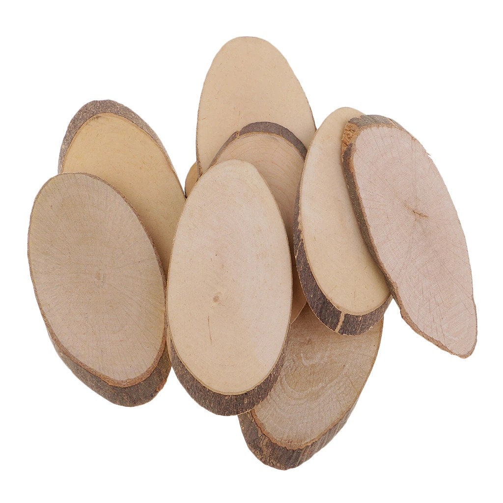 10 Wooden Small Circles 1 Cm Natural Wood Discs Unfinished 