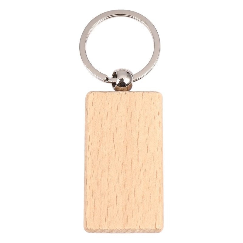 【2025年製 新品】 50 Pcs Key Wooden Rectangular 2.16*1.22inch, Tags Key Wooden 小物