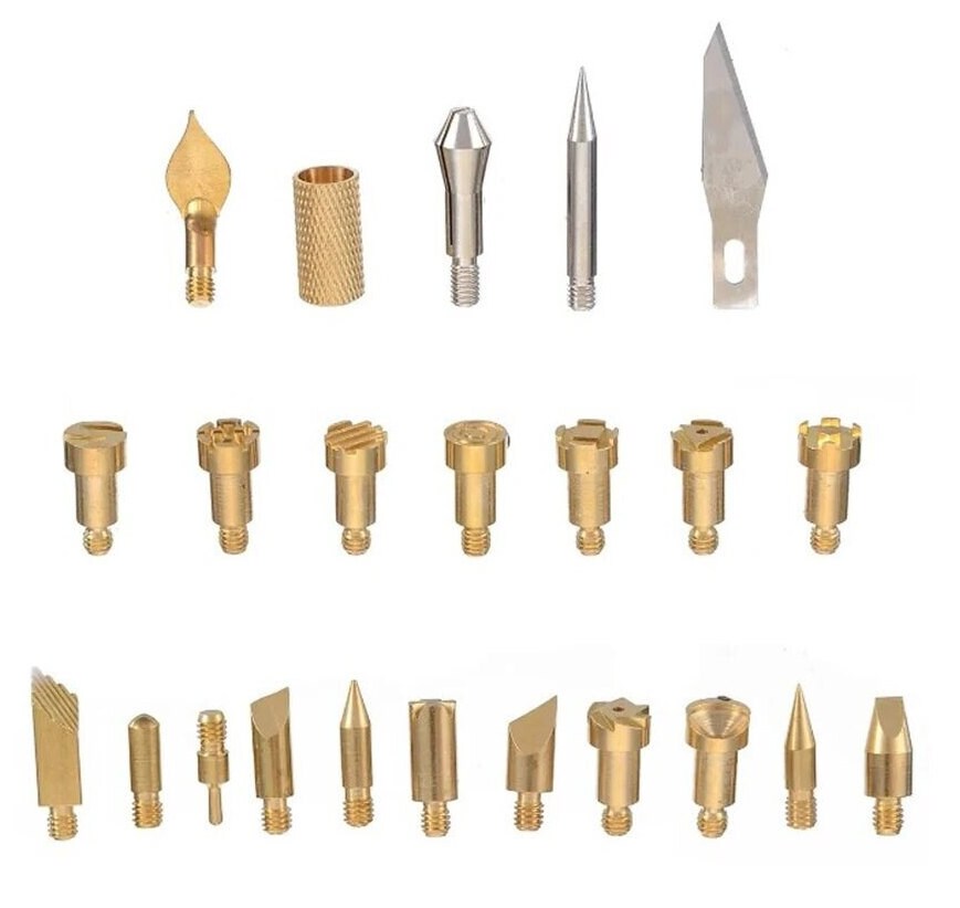 Wood burning 2024 iron tips