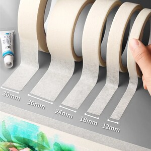 Self-adhesive Masking Tape, 20m, High Viscosity, Durable, Versatile, for DIY Craft, Temporary Fixing, Sealing, Wall Painting, Multiple Size image 7