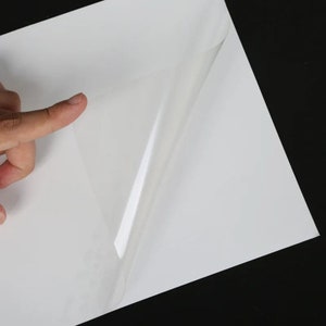 Transparente Vinyl Aufkleber, 10 Bögen, glänzend, wasserfest, Etiketten Aufkleber, reißfest, für Inkjet Drucker, erstellen eigenes Design, für Glas, Becher