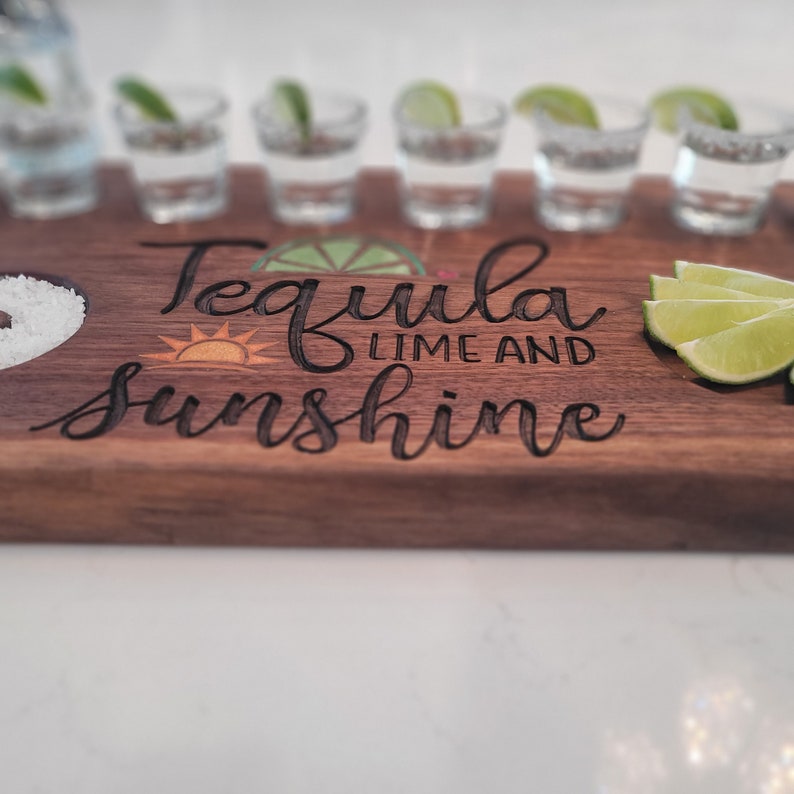 Personalized Tequila Flight Board Tequila Gift Set Etsy