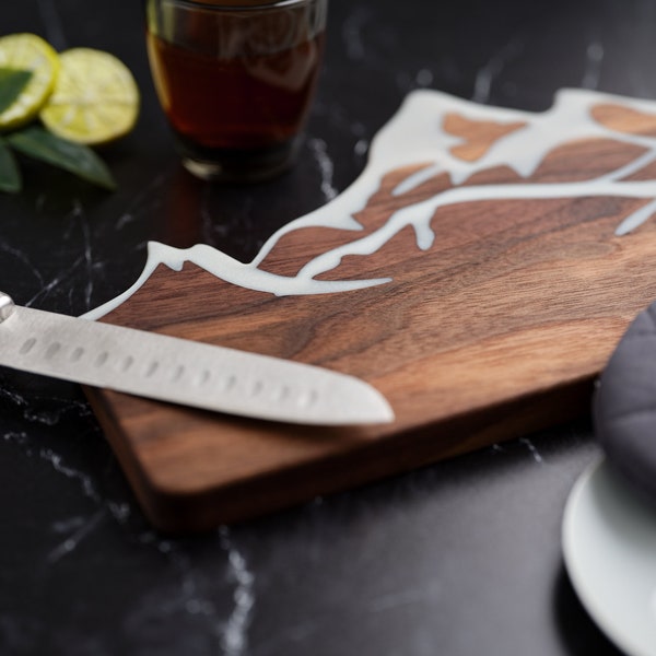 Personalized Mountain Charcuterie Board, Custom Wedding Gift