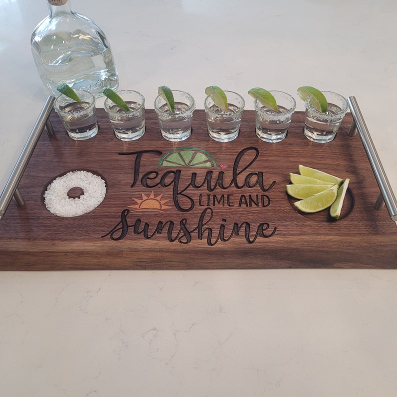 Personalized Tequila Flight Board Tequila Gift Set Etsy