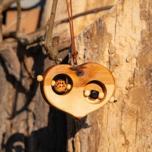 Heart, decorative heart, birch wood, gift love