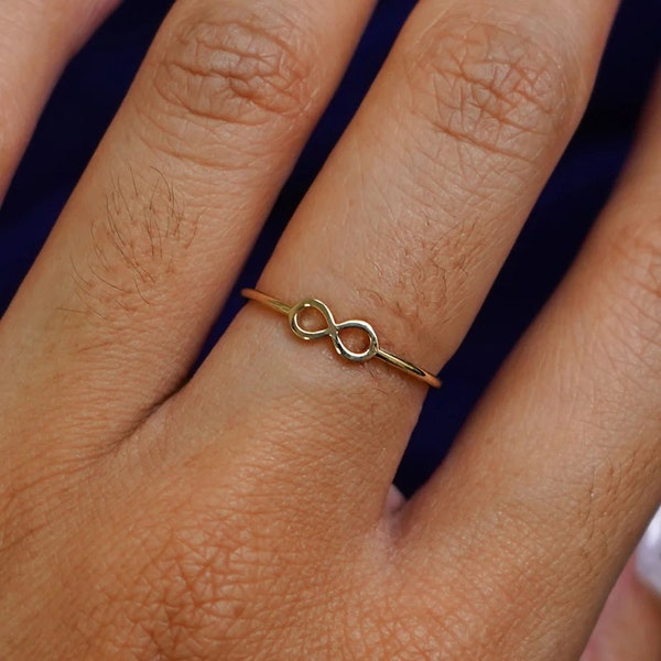 Infinity Ring, Mother's Day Gift, Eternal Ring, Handmade Jewelry, Ring For Women, Gift for Her, Minimalist Ring, Stacking Ring, Simple Ring