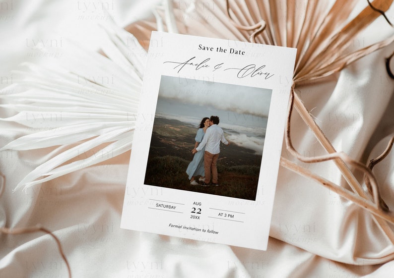 5x7 Card Invitation Mockup, Boho Wedding Card Mockups, Greeting Card Mock up, Birthday Card Mock ups, PSD Smart Object + JPG image 2
