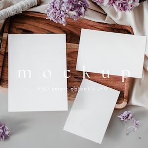Invitation Suite Mockup Boho Wedding Mock up, mockup di carte neutre 5x7, 4x6, 3.5x5 Mockup di carte bianche semplici Mock up stazionari di nozze
