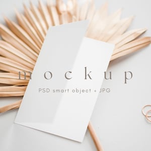 5 x 7 gevouwen kaart mockup, Boho bruiloft uitnodiging mockup, moderne wenskaart mockup, boekje mockup, Boho kaart mockup, Instant Download