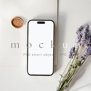 iPhone screen mockup, Boho digital invitation mockup, Cellphone mockups, Electronic invite smartphone mockup, Minimal modern evite mock up