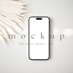 iPhone screen mockup, Boho digital invitation mockup, Cellphone mockups, Electronic invite smartphone mockup, Minimal modern evite mock up