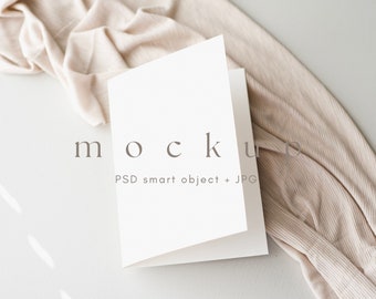 Folded card mockup 5x7, Folded wedding program mockup, Booklet mockup, Boho card mockup, Invite mockup, Wedding mock up stationary