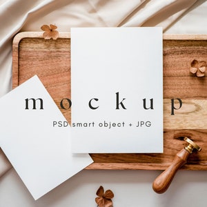 Suite di mockup di carte 5x7 e 4x6, mockup stazionario per matrimoni, mockup di carte Boho, mockup di carte minimaliste, mockup di carte in stile