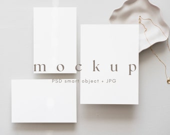 Invitation Suite Mockup 5x7 and 4x6 Card Mockups Simple Styled Wedding Stationery Mock up