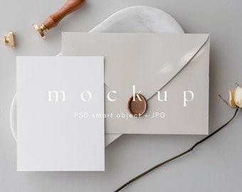 12x18 cm Karten Mockup, minimalistische leere weiße Karte, Hochzeit Briefpapier Mockup, Grußkarte Mockup, modernes Boho Neutral Karten Mockup