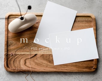 Minimalistische 4x5.5 kaart mockup suite, lege kaart mockups, eenvoudige bruiloft briefpapier mockup