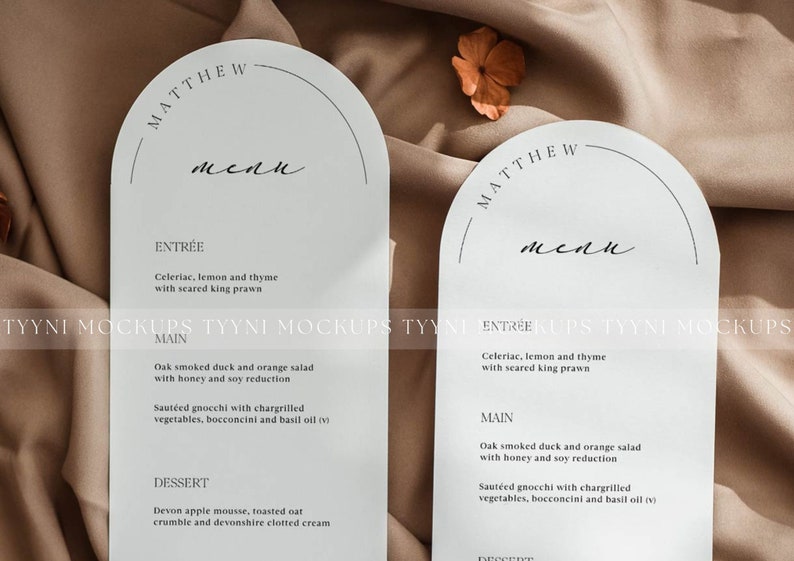 Menu Arch Arch Menu Mockup 4x9, Two Blank Arched Menus Boho Mockup - Etsy