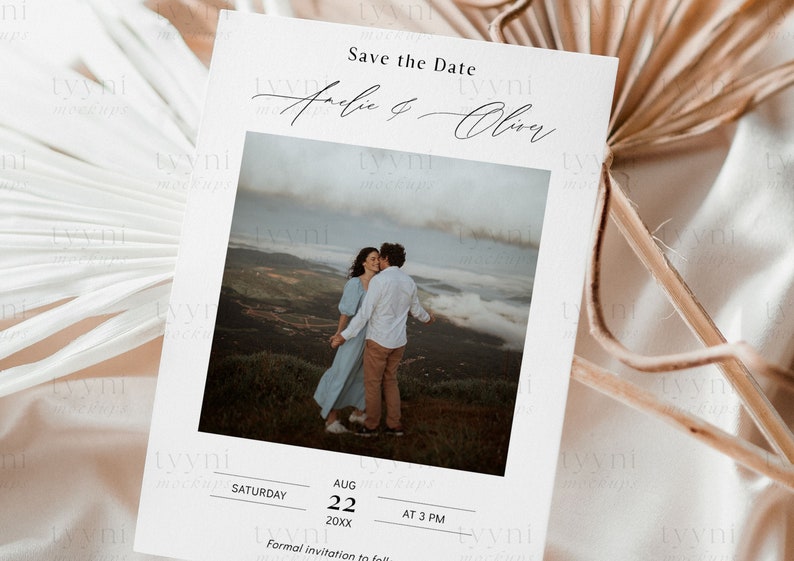 5x7 Card Invitation Mockup, Boho Wedding Card Mockups, Greeting Card Mock up, Birthday Card Mock ups, PSD Smart Object + JPG image 6