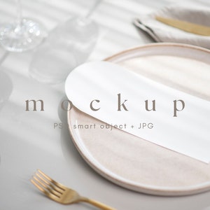 Arch Menu Mockup mit Gold Details, Minimalist Arch Wedding oder Dinner Menu Mock Up