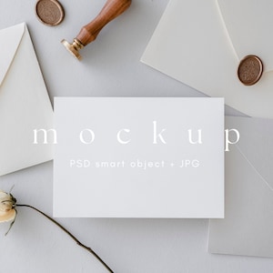 5x7 Grußkarte Landschaft Mockup, Minimalistisches Karten Mockup, Stationäres Mockup, Horizontales Karten Mockup