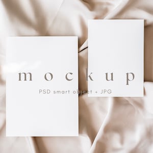 Wedding Suite Mockup 5x7 e 4x5.5, mockup di cancelleria, suite di mock up per matrimonio minimalista, suite di inviti mock up, download istantaneo