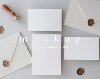 Inbjudningskortssvit för mockup, minimalistisk bröllopsmockup 5x7 och 4x6, mockup för tomma kort, mockup för vita kort, mockup för bröllopsbrevpapper