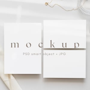 Suite de maquettes de mariage, maquettes de cartes vierges, maquette de papeterie de mariage, maquettes d'invitation minimalistes 5x7 et 4x6, objet intelligent PSD