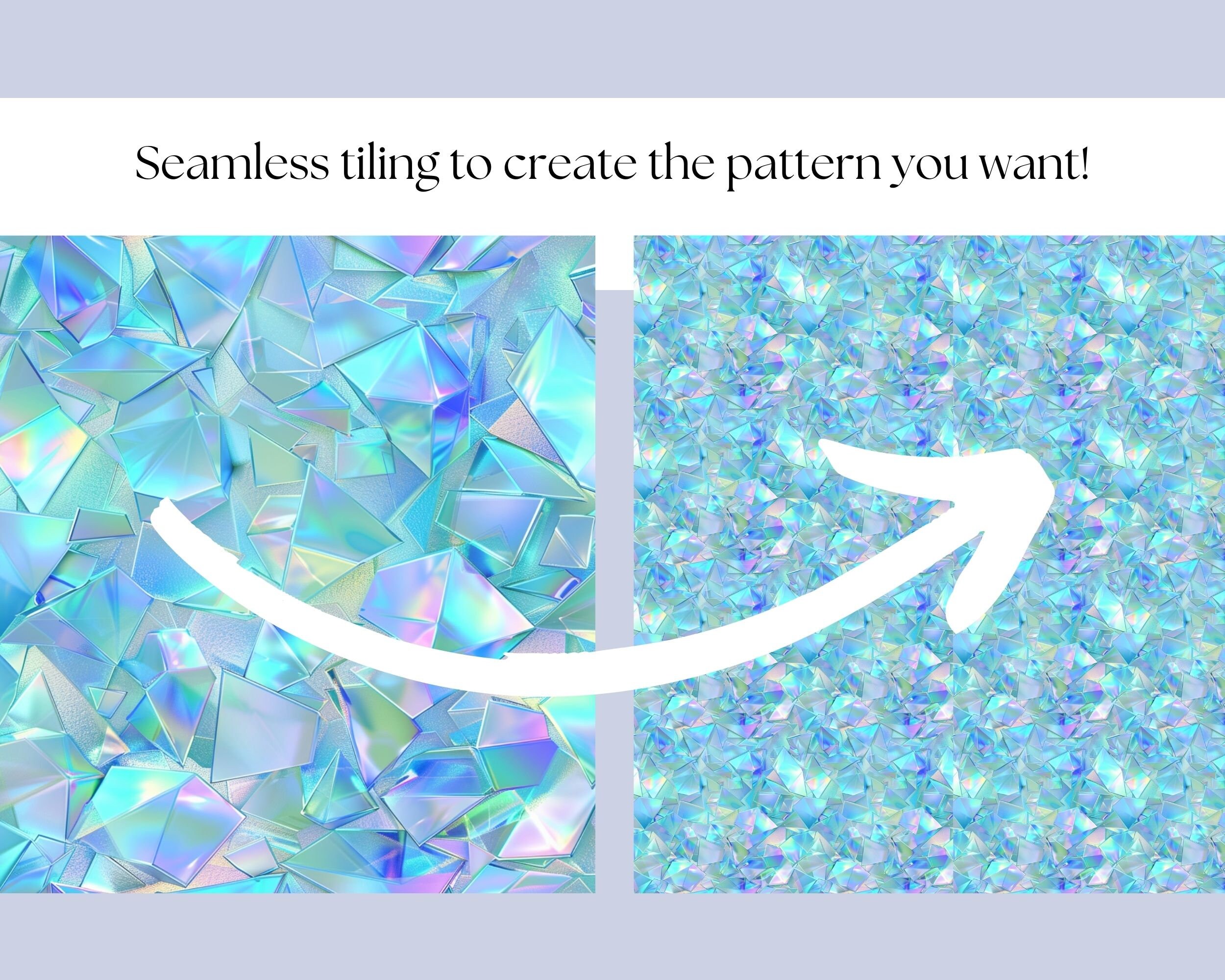 Patterns Blue Shard Blue Metallic Digital Paper, Iridescent Shard Seamless Pattern ...