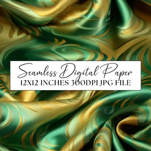 Iriserend groen en goud digitaal papier, metallic naadloze patroon clipart, flyer partij uitnodigen herhalende achtergrond scrapbook ongewenste dagboek