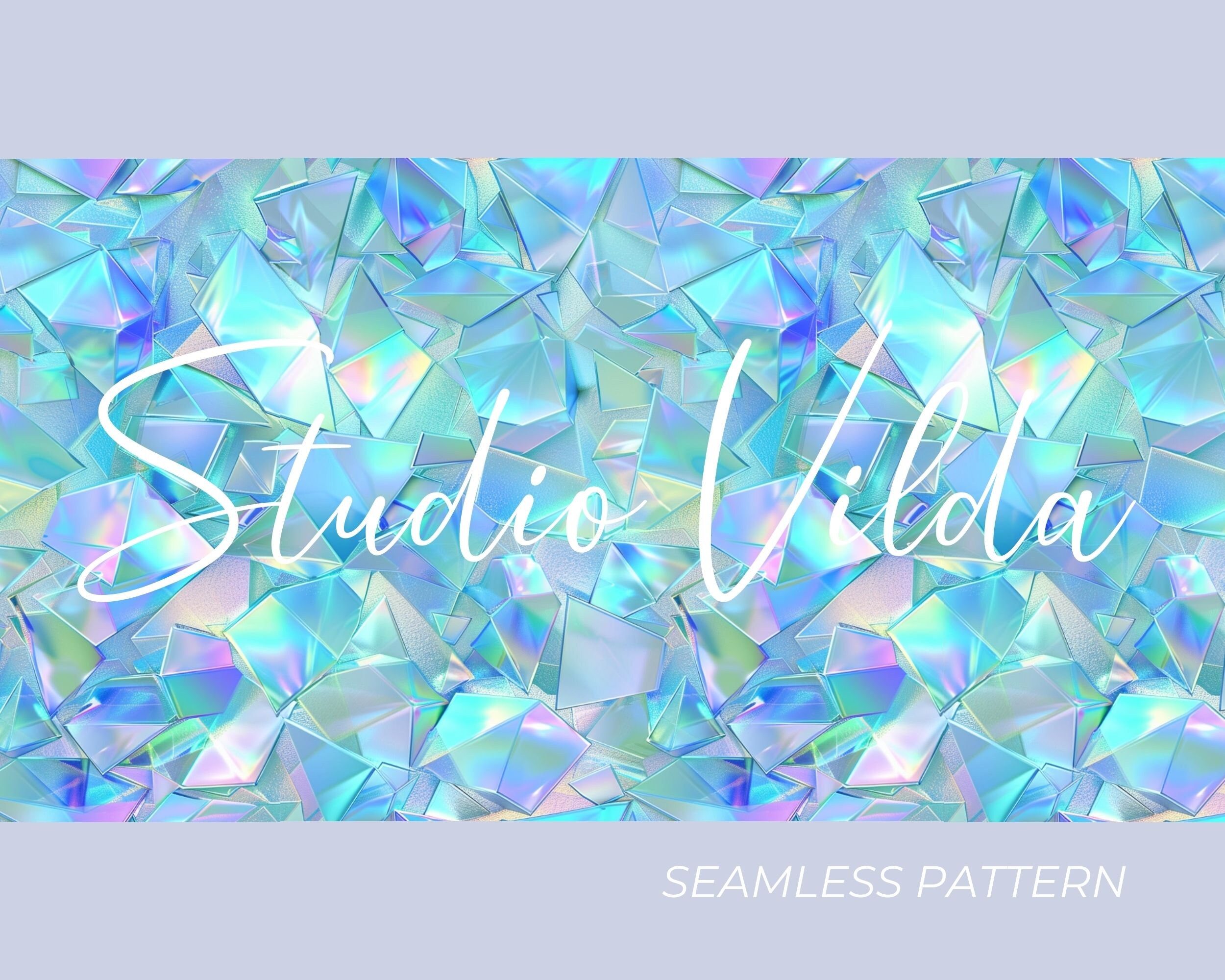 Patterns Blue Shard Blue Metallic Digital Paper, Iridescent Shard Seamless Pattern ...